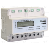 TRACON LCD kijelzésű fogyasztásmérő, közvetlen, MODBUS, 3F, 7 modul  400VAC / 10(100)A