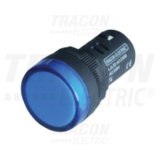 TRACON LED-es jelzőlámpa, kék 48V AC/DC, d=22mm villanyszerelés