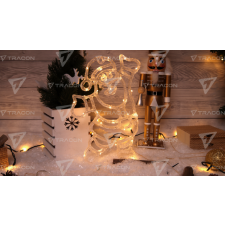 TRACON LED karácsonyi ablakdísz,télapó,elemes  Timer 6+18h, 30LED, 3000K, 3xAA karácsonyi ablakdekoráció