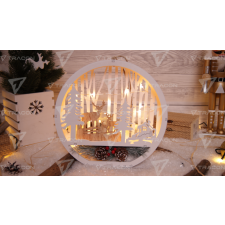 TRACON LED karácsonyi dísz,fa, rénszarvas, elemes  Timer 6+18h,15LED, 3000K, 2xAAA karácsonyfa izzósor