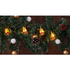 TRACON LED karácsonyi lánc, szarvas,elemesTimer 6+18h,10LED, 3000K, 2xAA karácsonyfa izzósor