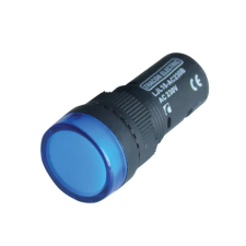 TRACON LJL16-BC LED-es jelzőlámpa, kék 24V AC/DC, d=16mm villanyszerelés