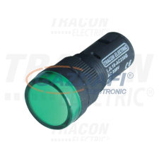 TRACON LJL16-DC230G LED-es jelzőlámpa, zöld 230V DC, d=16mm villanyszerelés