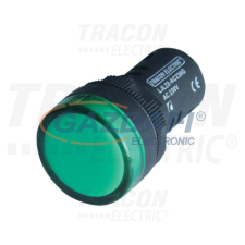 TRACON LJL22-GF LED-es jelzőlámpa, zöld 400V AC, d=22mm világítás
