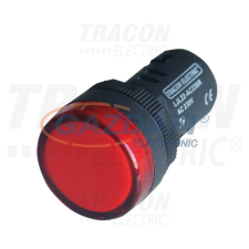 TRACON LJL22-RF LED-es jelzőlámpa, piros 400V AC, d=22mm világítás