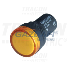 TRACON LJL22-YD LED-es jelzőlámpa, sárga 48V AC/DC, d=22mm világítás