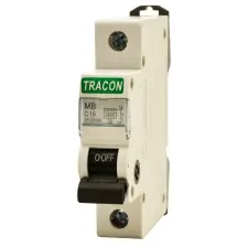 TRACON MB-1C-20 Kismegszakító, 1 pólus, C karakterisztika 20A, 4,5 kA villanyszerelés