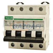 TRACON MB-4C-50 Kismegszakító, 4 pólus, C karakterisztika 50A, 4,5 kA villanyszerelés