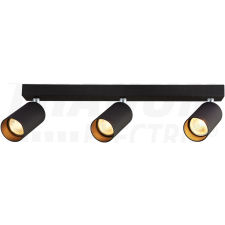 TRACON Mennyezeti állítható spot lámpatest, fekete100-240VAC, 50Hz, 3xGU10, max.3x35W világítás