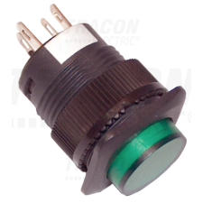 TRACON Mini jelzőlámpás nyomógomb, zöld1×NO, 110V AC/DC villanyszerelés