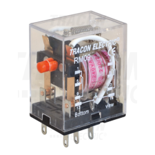 TRACON Miniatűr relé230V AC / 2×CO, (3A, 230V AC / 28V DC) villanyszerelés