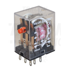 TRACON Miniatűr relé24V AC / 3×CO, (3A, 230V AC / 28V DC) villanyszerelés
