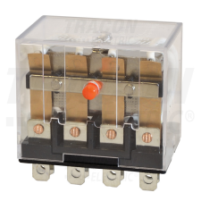 TRACON Miniatűr teljesítmény relé 230V AC / 4×CO (10A, 230V AC / 28V DC) villanyszerelés