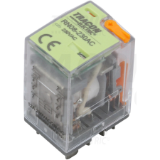 TRACON Miniatűr teljesítményrelé tesztgombbal és állapotjelzéssel 12V DC / 2×CO villanyszerelés