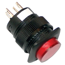TRACON MNK-110R Mini jelzőlámpás nyomókapcsoló, piros 1×NO, 110V AC/DC villanyszerelés