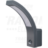 TRACON Mozgásérzékelős fali lámpatest, ívelt forma, antracit230VAC, 10W, 140°, 2-9m, 10s-5m, 4500K , IP54, 800lm, EEI=G