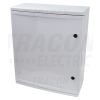 TRACON Műanyag elosztószekrény maszkos3×22mod, H×W×D=600×500×220mm, IP65, IK10, 1000V AC/DC