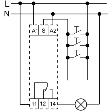 TRACON NARIMP Impulzusrelé AC/DC 12-240V, 16A/AC1/230V villanyszerelés