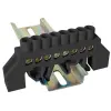 TRACON NPE-BK6-8 Szigetelt földelősín (N/PE), fekete 230/400VAC, 63A, 6×9mm, 8P, IP20