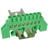 TRACON NPE-G6-8 Szigetelt földelősín (N/PE), zöld 230/400VAC, 100A, 6×9mm, 8P, IP20