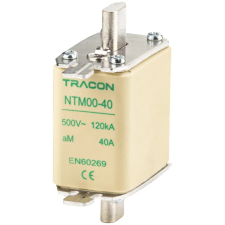 TRACON NTM00-40 Késes biztosító 500V AC, 40A, 00, 120kA, aM villanyszerelés