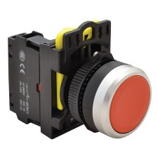 TRACON NYG3-R Egyszerű nyomógomb, piros 1×NC, 5A/230V AC-15, IP65 villanyszerelés