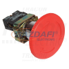 TRACON NYGBS8445P Reteszelt gombafejű vészgomb, fémalap, piros, elfordítással 1×NC+1×NO, 3A/400V AC, IP42, d=40mm
