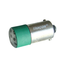 TRACON NYGL-ACDC24G LED-es jelzőizzó, zöld 24V AC/DC, Ba9s villanyszerelés