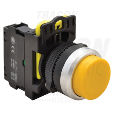 TRACON NYK3-HY Kiálló nyomókapcsoló, sárga 1×NO, 5A/230V AC-15, IP42 villanyszerelés