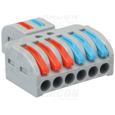 TRACON OVO2P26 Csavar nélküli vezetékösszekötő, nyitható 0,5-4mm2, 32A, 400VAC 2P villanyszerelés