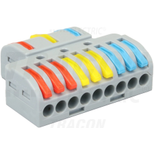 TRACON OVO3P39 Csavar nélküli vezetékösszekötő, nyitható 0,5-4mm2, 32A, 400VAC 3P villanyszerelés