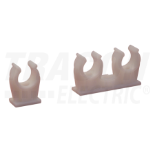 TRACON Pattintható kábel- és csőrögzítő, tiplivel+csavarral, fehér2×(d=16-18mm), PP villanyszerelés