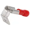 TRACON PCSE Szigetelt rátolható csatlakozó csap+hüvely, sárgaréz, piros 6,3×0,8mm, 1,5mm2