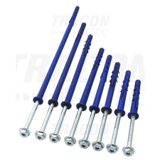 TRACON Peremes dübel, hatlapfejű peremes csavarral M10×200mm, PA6.6 villanyszerelés