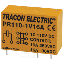 TRACON Print relé110V DC / 1×CO (16A, 230V AC / 30V DC) villanyszerelés