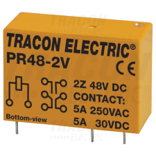 TRACON Print relé48V DC / 2×CO (5A, 230V AC / 30V DC) villanyszerelés