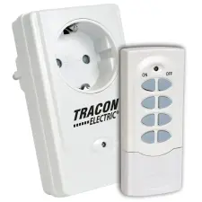 TRACON RCS11 Távkapcsolós csatlakozóaljzat230VAC, 50Hz, 3600W, IP20, 433,92MHz villanyszerelés