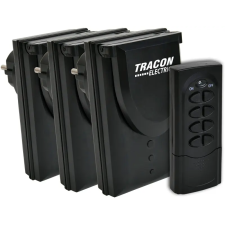 TRACON RCS13-IP Távkapcsolós csatlakozóaljzat230VAC, 50Hz, 3600W, IP44, 433,92MHz villanyszerelés