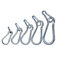 TRACON RKARA4 Karabiner, rugós, acél d=4,5mm, 300N villanyszerelés