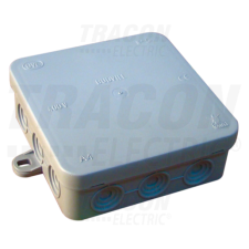 TRACON Rugalmas kötődoboz, falon kivüli, szürke100×100×40mm, IP54 villanyszerelés
