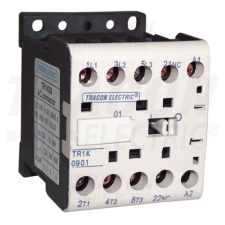 TRACON Segédkontaktor660V, 50Hz, 12A, 5,5kW, 230V AC, 3×NO+1×NO villanyszerelés