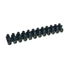 TRACON SF30A-H-L Flex. nyomólemezes sorozatkapocs, H profil, 12 tag, fekete 16mm2, 450VAC, 63A, PP