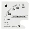TRACON Skálalap ACAM96-5 alapműszerhez 0 - 400 (800) A