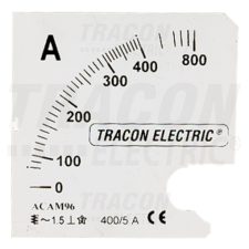 TRACON Skálalap DCVM-96B alapműszerhez0 - 600 A mérőműszer