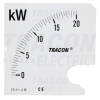 TRACON Skálalap W72-400V/4 műszerhez0 - 200 kW