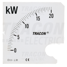 TRACON Skálalap W72-400V/4 műszerhez0 - 640 kW mérőműszer