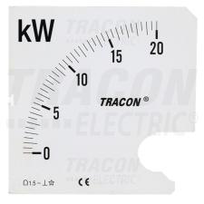 TRACON Skálalap W72-400V/4 műszerhez 0 - 120 kW villanyszerelés
