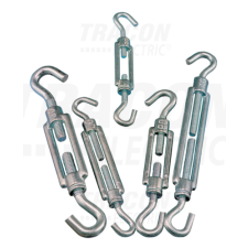 TRACON Sodrony-és huzalfeszítő horog-horog, acél+temperált öntvény8×110mm, 2000N villanyszerelés