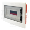 TRACON Süllyesztett elosztódoboz, füstszínű-sík ajtóval, NPE nélkül1×12 (12) modul, IP40, (H×W×D=200x256x66mm)