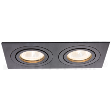 TRACON Süllyesztett spot lámpatest, négyzetes, dönthető, fekete173x93x24mm világítás